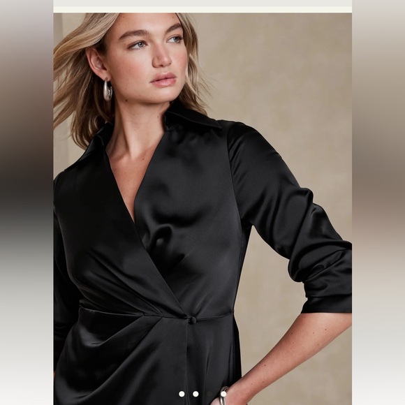 Banana Republic Rust Wrap Dress - Picture 3 of 8